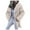Beige, variant on Womens Fall Winter Warm Full Zip Sherpa Fleece Jacket Casual Loose Solid Color Lapel Collar Coat Soft Comfy Fuzzy Windproof Thermal Outerwear