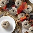 thumbnail image 4 of HANDIED Desktop dress up Fabric Pumpkins 1PCS Burlap For Rustic Fall Decor Perfect Halloween Thanksgiving Decoration Wedding, 4 of 6
