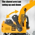 thumbnail image 5 of Moocorvic Excavator Truck Toy Construction Vehicle Model Engineering Car Toy Christmas Birthday Gifts 10 Inch, Yellow, 5 of 6
