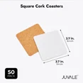 thumbnail image 6 of YANI -50 Pack Square Self Adhesive Cork Backings Tiles Sheets For Coasters, 3.7 In, 6 of 6