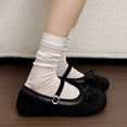thumbnail image 2 of oqasdz Womens Casual Shoes Two Tone Bow Knot Slip On Buckle Snap Ballet Shoes Fashion Comfortable Everyday Loafers for Daily Wear Summer Outdoor, 2 of 7