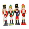 thumbnail image 2 of 4 piezas de adornos de cascanueces, figuras de cascanueces, regalos únicos, estilo clásico decorativo, decoración de escritorio de Navidad, estatua de SM SunniMix Figura Cascanueces, 2 of 8