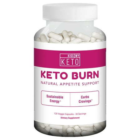 L-carnitine Diet - Kiss My Keto Burn Capsules - 120 Vegetable Capsules for Natural Appetite Support, L Carnitine, Garcinia Cambogia, Apple Cider Vinegar, CLA, Coleus Forskohlii