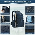 thumbnail image 3 of Maelstrom Hiking Backpack, 40L Waterproof Camping Daypack for Men and Women, Lightweight Travel Pack with Rain Cover-Blue, 3 of 10