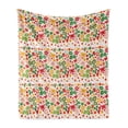 thumbnail image 1 of Strawberry Soft Flannel Fleece Blanket, Colorful Strawberry Flowers and Butterflies Graphically Designed Artwork Print, Cozy Plush for Indoor and Outdoor Use, 70" x 90", Multicolor, by Ambesonne, 1 of 6