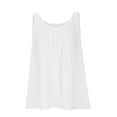 thumbnail image 5 of Eiyaclvo Tank Tops for Women Summer 2024 Fashion Square Neck Pleated Tops Sleeveless Solid Color Wide Strap Shirts Loose Fit Going Out Tank Tops, 5 of 8