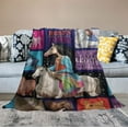 thumbnail image 2 of HENGT  Horse Gifts for Kids Girls Women Horse Blanket Horse Lovers Gift, Just A Girl Who Loves Horse Cute Horse Pattern Flannel Horse Throw Blankets for Couch Sofa Bed Chair Decor, 2 of 6