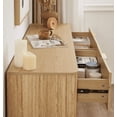 thumbnail image 4 of 6 Drawers Dresser, 55" Wide Chest of Drawers, Modern Fluted Closet Organizers and Storage, Wood Double Closet Dresser Suitable for Bedroom,Living Room, 4 of 8