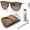 Polished Light Havana Frame | Polarized Brown Lens, variant on Ray-Ban RB4171F ERIKA COLOR MIX POLARIZED Phantos Shaped Sunglasses for Men & Women - Includes Official Rayban Eyewear Kit - Ideal Formal & Casual Wear Sunglasses - Brown Lens