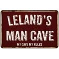 thumbnail image 1 of LELAND'S Man Cave Red Grunge Sign Metal 8x12 Decor 208120003311, 1 of 1