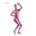 thumbnail image 5 of Envío gratuito, mono metálico rosa brillante para mujer, mono de gato con cremallera y pies metálicos, mono Zentai personalizable, 5 of 5