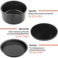 thumbnail image 3 of 9Pcs Air Fryer Accessories Set Food-grade Air Fryer Accessories with Cake Basket Pizza Pan Stainless Steel Skewer Rack Oil Brush Suitable for 3.7/5.9 QT Air Fryer, 3 of 11