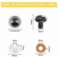 thumbnail image 2 of 40 Sets Snowflake Safety Eyes 10 Colors Glitter Craft Eyes Resin Eyes Stuffed Crochet Eyes Kawaii Eyes with Washers, 2 of 5