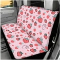 thumbnail image 3 of KUIFORTI Red Strawberry 14 Pcs Seat Covers for Car Auto Center Console Armrest Pad Steering Wheel Cover Wristlet Keychain Car Interior Automotive Fits Most Cars, Sedans, SUVs, 3 of 7