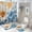 ASB115S, variant on Sunflower 4 Piece Shower Curtain Sets, with Non-Slip Rugs, Toilet Lid Cover And Bath Mat, for Bathroom Decor Set