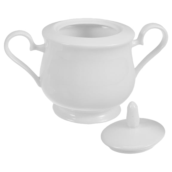 WORGEOUS Ceramic Sugar Container With Lid For Coffee Table And Kitchen Countertop 370ml Porcelain Jar Suitable For Storing Sugar Candy And Condiments