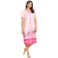 thumbnail image 3 of Lati Fashion Women Nightgowns Short Sleeve Female Nightgowns & Sleepshirts Pink Size X-Large, 3 of 4