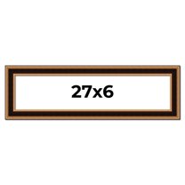 27x6 Frame Gold Brown Plein Air Vintage Solid Wood Picture Frame | 1.75 Inches Moulding Width |
