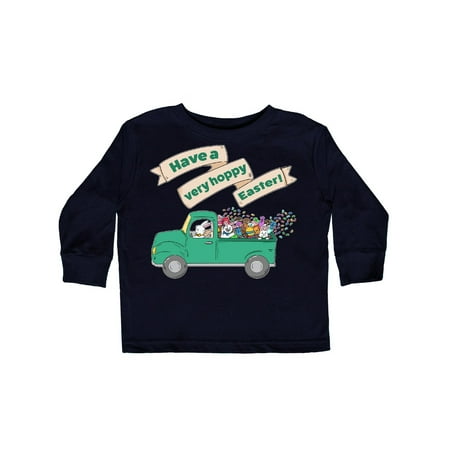 

Inktastic Have a Very Hoppy Easter Green Bunny Truck Gift Toddler Boy or Toddler Girl Long Sleeve T-Shirt