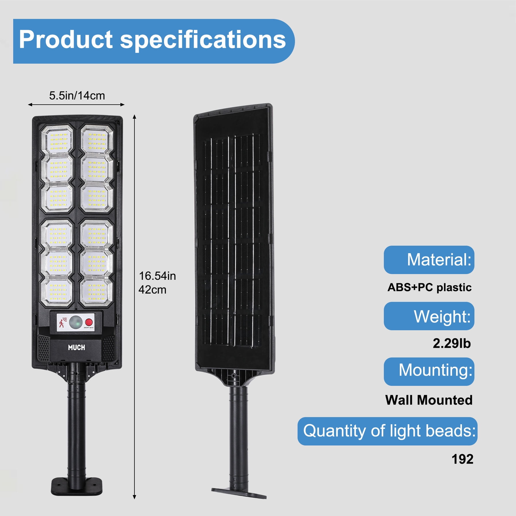 2 PACKS Solar Street Lights, 8500K 90000LM Outdoor Commercial Parking Lot Light with Remote Control, Dusk to Dawn Solar Security Flood Lights, Motion Sensor Solar Lights for Outside Yard Garage