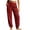 Red, variant on Womens Cargo Pants Women Flare Chino Belted Waist - Zip Fly Office Light Blue L