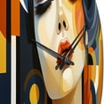 thumbnail image 5 of Designart "Portrait of a Woman in Art Deco Style II" Abstract Portraits Oversized Wall Clock, 5 of 5