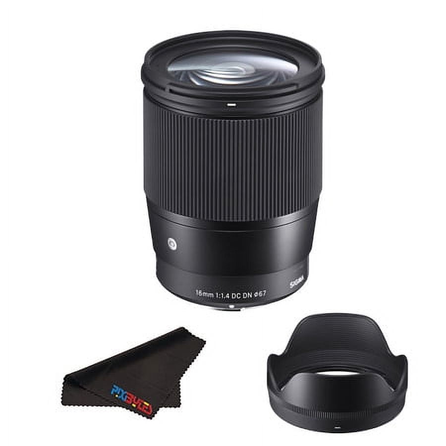 Sigma 16mm f/1.4 DC DN Contemporary Lens for Sony E + Pixi Cloth
