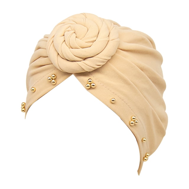 Nudo Turbante musulmán Qarigey Hijab Beanie Beige