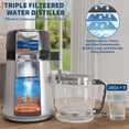 thumbnail image 3 of Water Distillers for Home Countertop, 1Gal/4L Stainless Steel Distilled Water Machine with Glass Container, 750W Desktop Drinking Purifier Filter Distilling Kit, 3 of 8