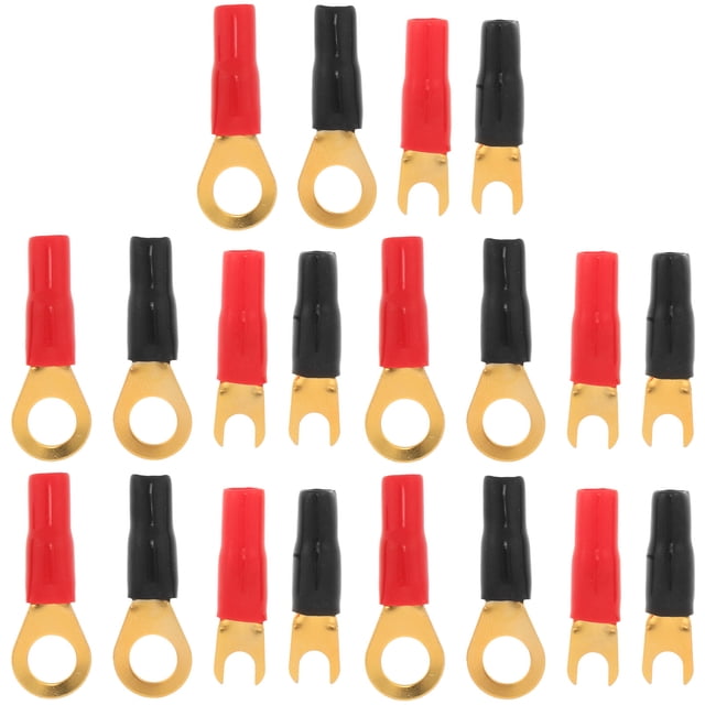OFFIGAM 20Pcs Crimp Terminals Connectors Copper Material for Car Audio Wire Terminals