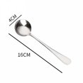 thumbnail image 2 of ACDANC Set of 8 Stainless Steel Soup Spoon, Silverware Dishwasher Round Spoons Flatware Set, Silver, 2 of 7