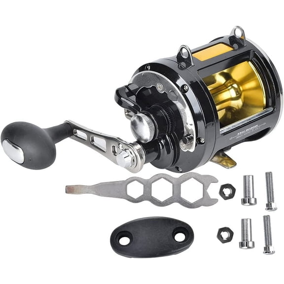 ABPETE TR12000 Saltwater Jigging Reel Conventional Fishing Reel with 8Stainless Steel Bearings Carbon Fiber