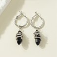 thumbnail image 2 of Stone Dangle Earrings Dainty - Decorative Chunky Hoop Earrings Pendant Earrings, 2 of 6