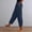 Navy, variant on Women's Casual Summer Pants with Elastic Waist and Pockets