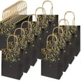 thumbnail image 1 of 20 Pieces Kraft Paper Gift Bags, With Beautiful Golden Design, Exquisite And Durable, 1 of 5