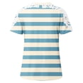 thumbnail image 4 of Fiudx Liquidación de Ahorros de Verano Blusa de Manga Corta con Cuello Redondo y Estampado para Mujer, 4 of 5
