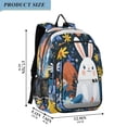 thumbnail image 2 of Backpack 12.9 *5.1 * 17.7 Inches Outing Backpack, Shopping Backpack, Travel Backpack Rabbit Surrounded by Flowers, 2 of 7