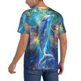 thumbnail image 2 of Rateoe Colorful Winged Dolphin Pattern Men’s Baseball Short Sleeve Polo Shirt, Midweight Men's Shirt Golf Shirt Polo Shirts Quick Dry Short-4X-Large, 2 of 7