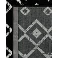 thumbnail image 4 of Unique Loom Moroccan Trellis Collection Area Rug - Mamounia (10' Square Black/Ivory), 4 of 5