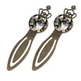 thumbnail image 2 of Chinchilla Vintage Copper Crown-Shaped Bookmarks Set of 2 - Stainless Steel Reading Accessories for Book Lovers and Readers, 2 of 5