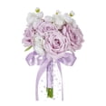 thumbnail image 2 of Ramo de novia para lanzar perfecl flores artificiales Púrpura claro, 2 of 8