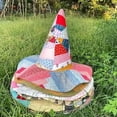 thumbnail image 3 of Jollup The Quilted Witch Hat, Handcrafted Folk Art Vintage Halloween Hat, Prairie Patchwork Costume Headpiece, 3 of 12