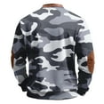 thumbnail image 4 of Men's Casual Sweatshirt American Camouflage Print Round Neck Long Sleeve Half Pullover for Winter Outdoor Wear,Gray,XL, 4 of 4