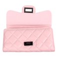 thumbnail image 4 of Cartera larga Nikou con estampado de cuadros rosa de PU gran capacidad multifuncional, 4 of 15