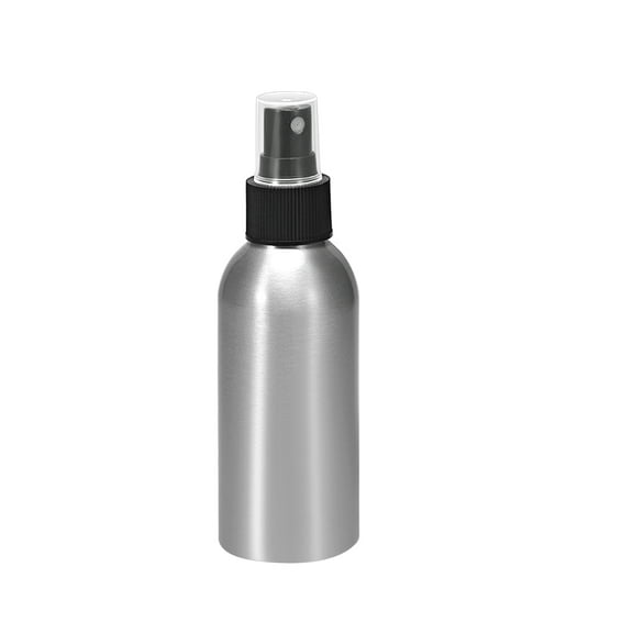 Uxcell 3oz / 100ml Spray Bottle with Black Mist Sprayer Aluminium Silver Tone 1pcs
