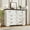 White, variant on 9-Drawer Dresser for Bedroom, 47" Wide Dressers Wood Vintage Chest of Drawers with Natural Texture and Vintage Gold Floral Handles, Farmhouse Storage Organizer for Living Room, Hallway Entryway