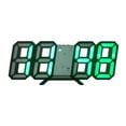 thumbnail image 3 of Electronic Alarm Clock Digital Clock Temperature Display Table Clock LED Digital Black and Green, 3 of 9