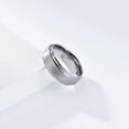 thumbnail image 4 of HIJONES Men Women's Matte Brushed Tungsten Steel Ring Band Statement Finger Jewelry Silver Size 10, 4 of 5