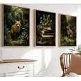 thumbnail image 2 of Dark Forest Animal Canvas Wall Art Vintage Fox Rabbit Books Painting Picture Wall Decor Victorian Gothic Botanical Flower Poster Print Artwork for Living Room Bedroom(only canvas), 2 of 6