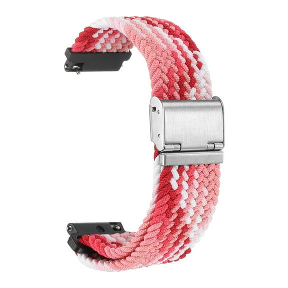 Uxcell 22mm Nylon Braided Watch Bands with Stainless Steel Buckle, Gradient Red
